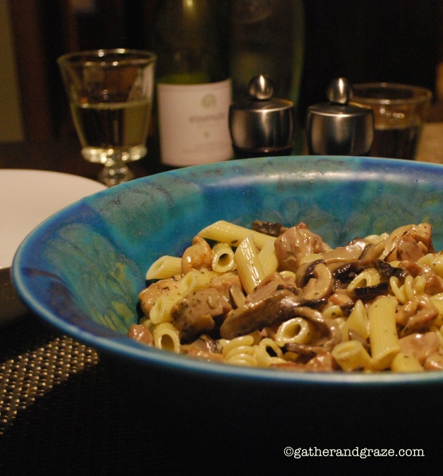 Pasta Pollo Funghi | Chicken and Mushroom Pasta | Gather and Graze