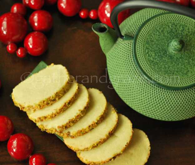 Pistachio Shortbread | Christmas Cookies | Gather and Graze