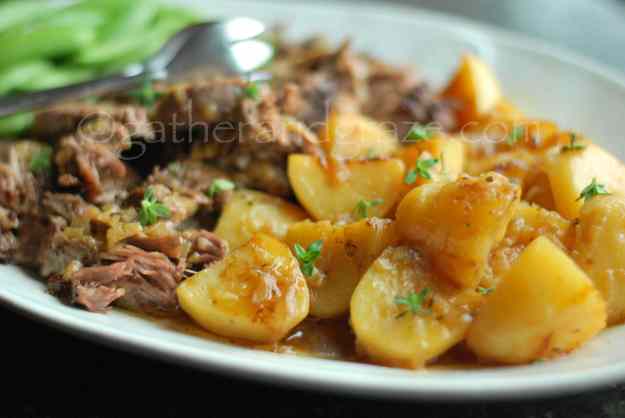 Lamb Boulangere | Slow Cooked Lamb Shoulder with Potatoes | Gather and Graze