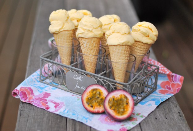 Passionfruit Ice Cream | Gather and Graze