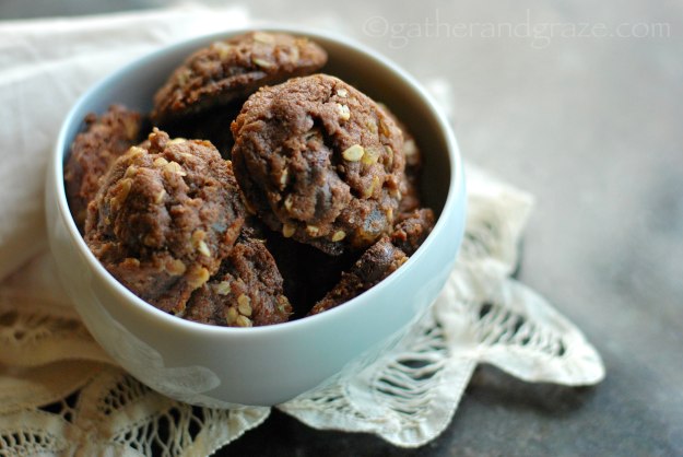 Chocolate Ginger Oat Cookies | Gather and Graze